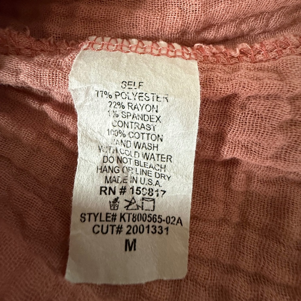 Altar'd State Pink Patchwork Textured V-Neck Blouse - Picture 10 of 10